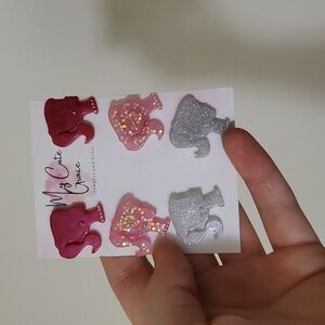 Barbie studd earrings